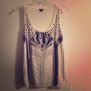 Sequined Express sleeveless top